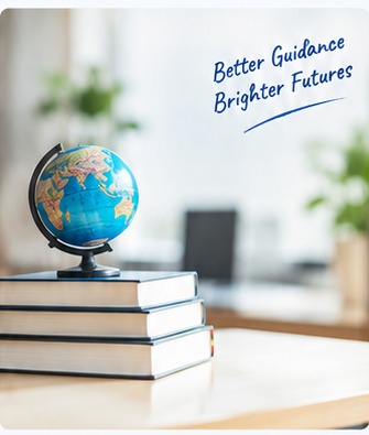 Globe on books representing international education